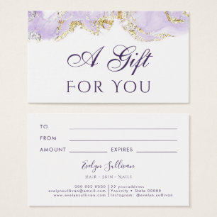 lavender marbling design Gift Card