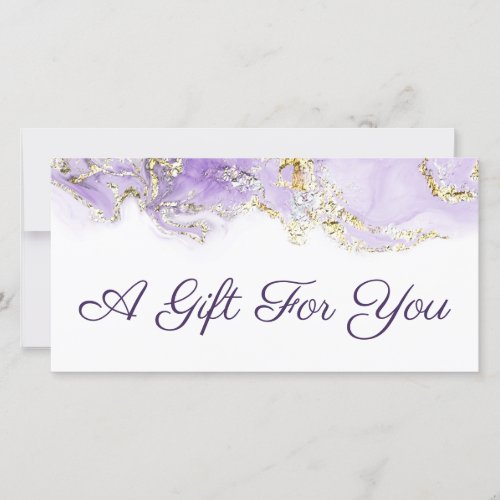 lavender marbling design gift certificate