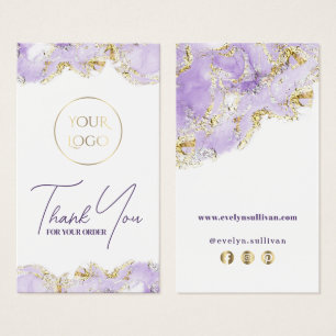 Lavender marbling design package insert