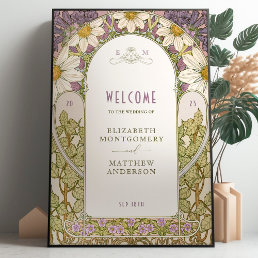 Lavender Marguerite Daisy Welcome Sign Wedding