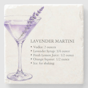 Lavender Martini Liquor Coasters