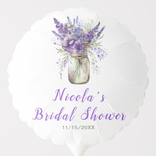 Lavender Mason Jar Bridal Shower 