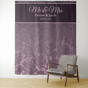 Lavender Mauve Floral Photo Booth Wedding Backdrop