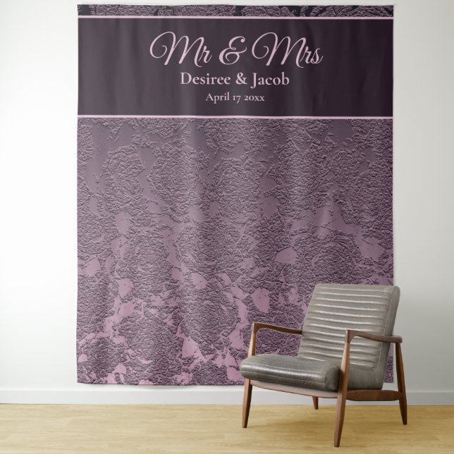Lavender Mauve Floral Photo Booth Wedding Backdrop (In Situ)