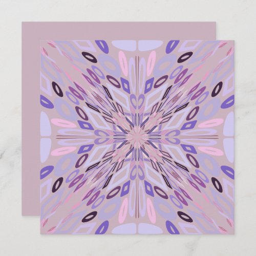 Lavender Mauve Pink Purple Geometric Abstract Art  Card