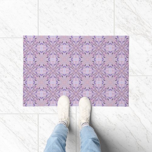 Lavender Mauve Pink Purple Geometric Abstract Art  Doormat