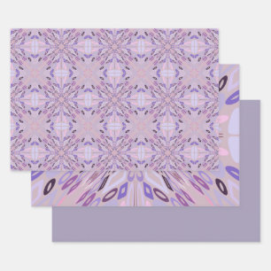 Lavender Mauve Pink Purple Geometric Abstract Art  Wrapping Paper Sheets