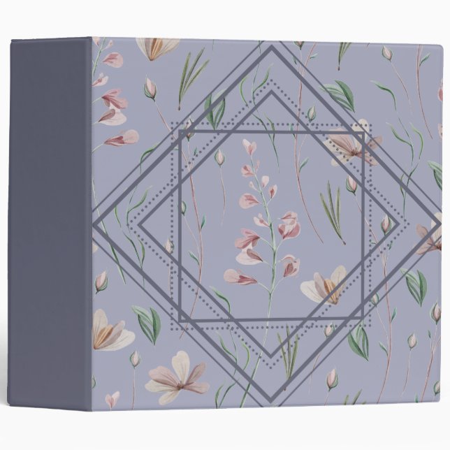 Lavender Meadow Frame 3 Ring Binder (Front/Spine)