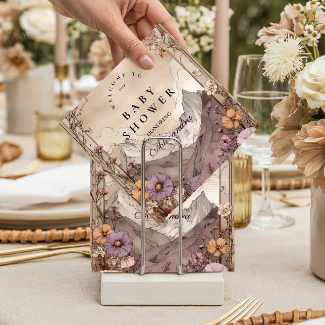 Lavender Meadow Peaks Baby Shower Napkins (Creator Uploaded)