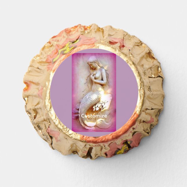 lavender mermaid edible frosting reese's peanut butter cups (Front)