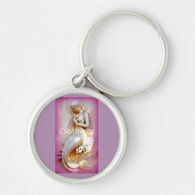 Lavender mermaid Thunder_Cove Keychain (Front)