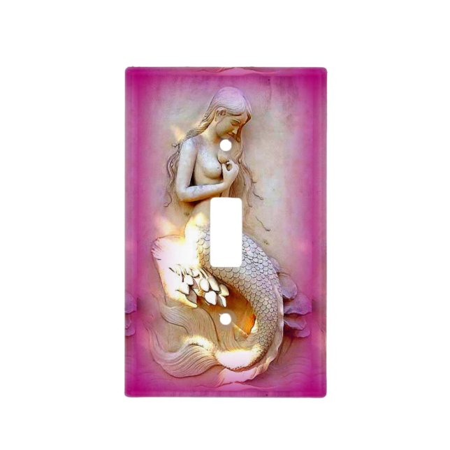 Lavender Mermaid Thunder_Cove Light Switch Cover (Front)