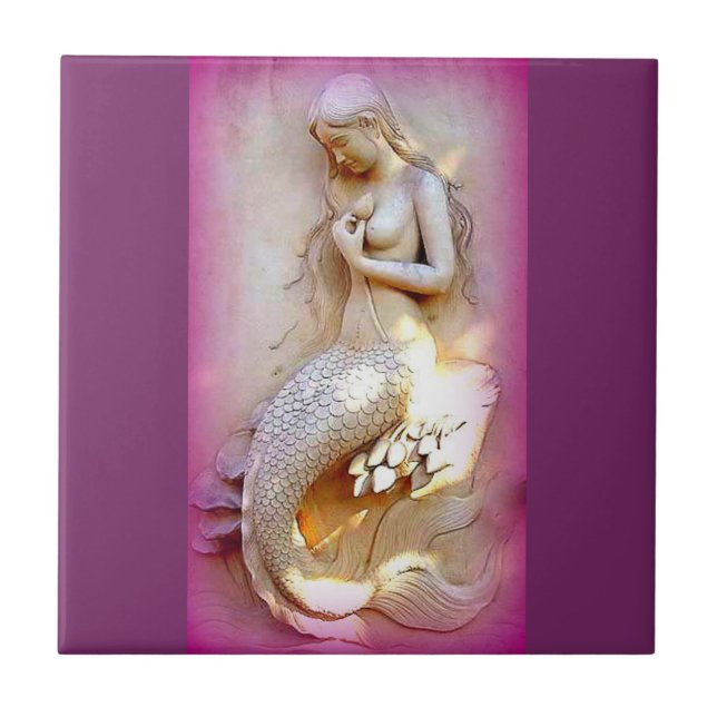 lavender mermaid tile (Front)