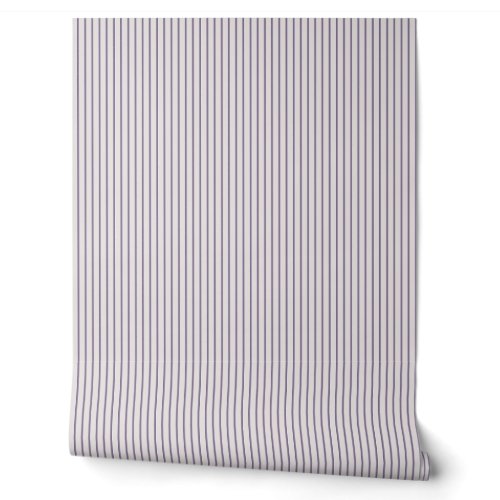 Lavender Micro Ticking Stripe Wallpaper