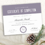Lavender Minimal Certificate of Completion Award<br><div class="desc">If you need any further customisation please feel free to message me on yellowfebstudio@gmail.com.</div>