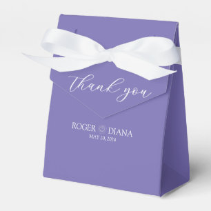 Lavender Minimalist Wedding Favor Boxes
