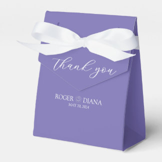 Lavender Minimalist Wedding Favor Boxes
