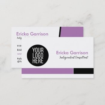 Lavender Minimalistic Chic  Business Card by capturedbyKC at Zazzle