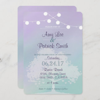 Lavender Mint Wedding Invitation