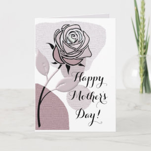 Lavender Mist Artistic Rose Happy Mother's Day Card