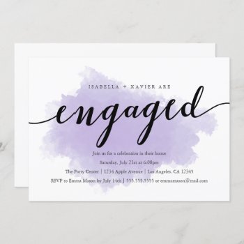 Lavender Mist | Engagement Party Invitation by PinkMoonPaperie at Zazzle