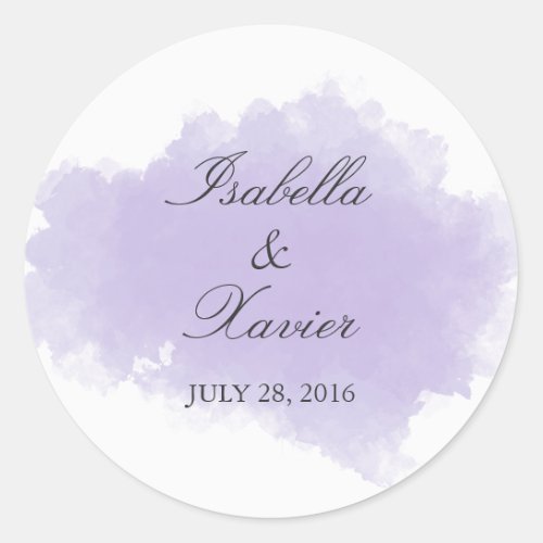 Lavender Mist  Wedding Favor Sticker
