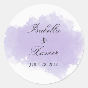 Lavender Mist Wedding Favor Sticker