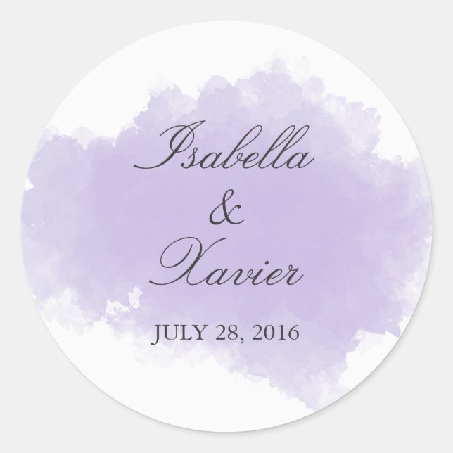 Lavender Mist | Wedding Favor Sticker (Front)