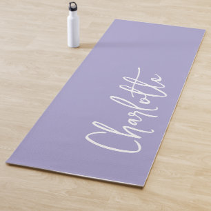 Lavender Modern Custom Name Yoga Mat