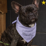 Lavender Modern Minimalist Custom Name Pet Bandana<br><div class="desc">All you want is to add a pop of color to your dog's vibe, and this bandana is a perfect soft shade of purple, her favorite color! In a modern minimalist aesthetic, the words 'GOOD GIRL' are in the background and her name is written in a pretty script across the...</div>