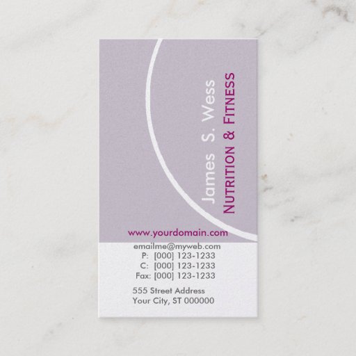 Customizable Lavender Modernist Business Card Template