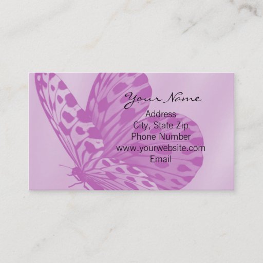 Customizable Lavender Monarch Butterfly Business Card