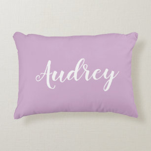 Lavender Monogram Accent Pillow