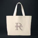 Lavender Monogram Bridesmaid  Large Tote Bag<br><div class="desc">Lavender Monogram Bridesmaid Large Tote.</div>