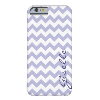 Lavender Monogram Chevron Zigzag Pattern Iphone 6  Barely There Iphone 6 Case by Case_by_Case at Zazzle