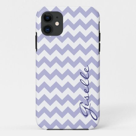 Lavender Monogram Chevron Zigzag Pattern Iphone Iphone 11 Case