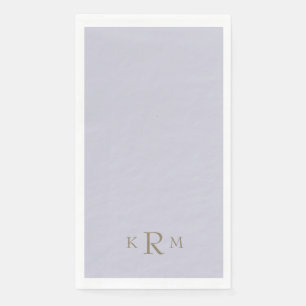 Lavender Monogram Paper Guest Towels