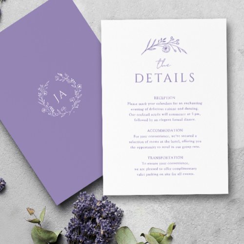  Lavender Monogram Wedding