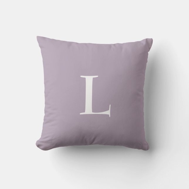 Lavender Monogram Wild at Heart  Throw Pillow (Front)