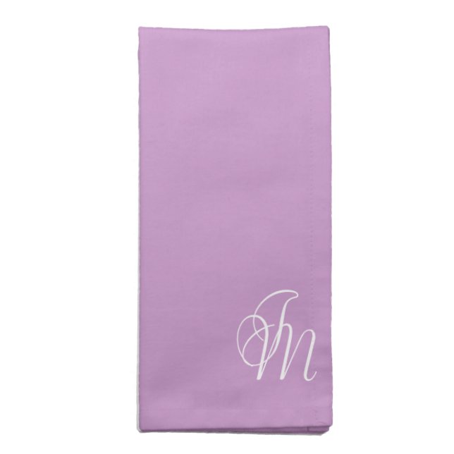 Lavender Monogrammed J and M Napkins (Folded)