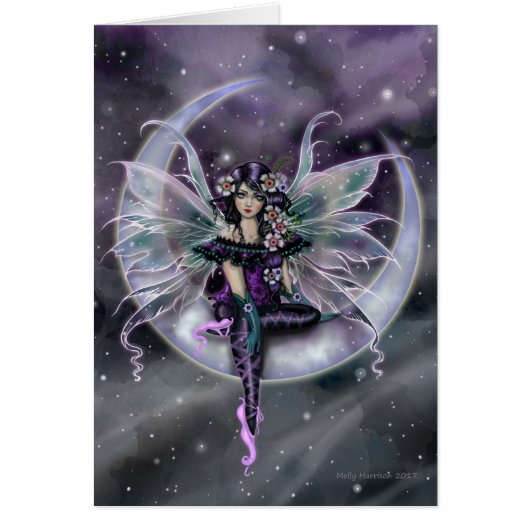 Lavender Moon Fairy Fantasy Art by Molly Harrison Cards (Front)