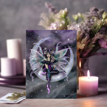 Lavender Moon Fairy Fantasy Art By Molly Harrison Postcard by robmolily at Zazzle