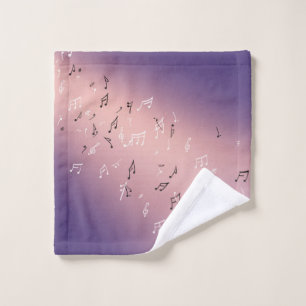 Lavender  moon Musical Note  Wash Cloth