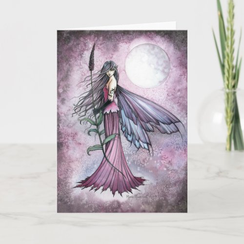 Lavender Moon Mystical Fantasy Fairy Art Card