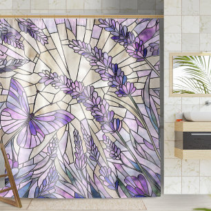 Lavender Morning Bliss - Mosaic Art Shower Curtain