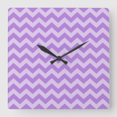 Lavender Moroccan Moods Chevrons Square Wall Clock