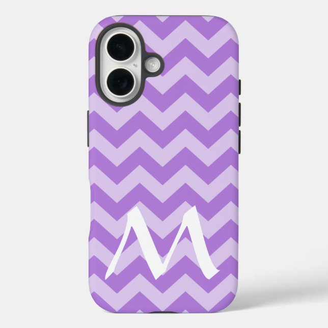 Lavender Moroccan Moods Chevrons with Monogram Case-Mate iPhone Case (Back)