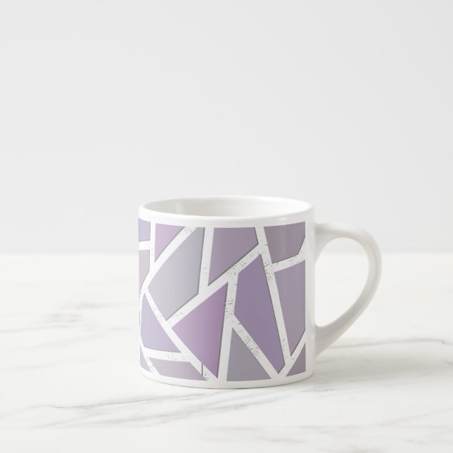 Lavender mosaic pattern espresso cup (Right)