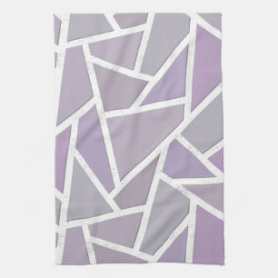 Lavender mosaic pattern kitchen towel