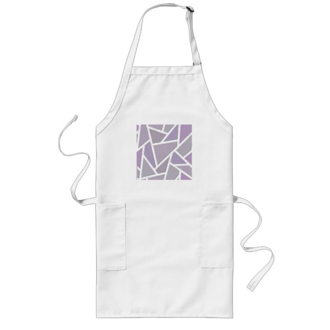 Lavender mosaic pattern long apron (Front)